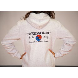 Hoodie med Taekwondo broderi