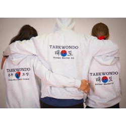 Hoodie med Taekwondo broderi