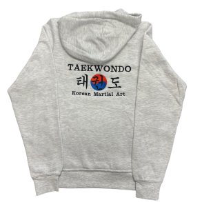 Hoodie med Taekwondo broderi