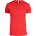 Trænings T-shirt 100% Polyester,Rød,XS,Foran
