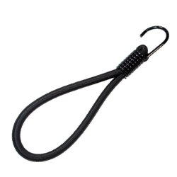 Sort kraftig elastikstrop m/krog